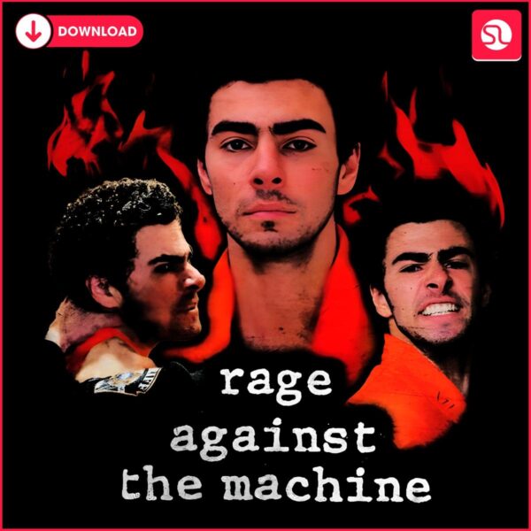 Luigi Mangione PNG Rock with Rage Against The Machine