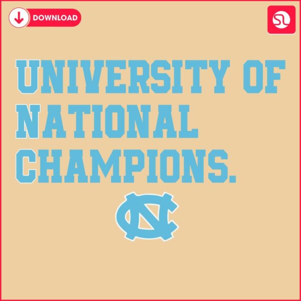 UNC Tar Heels SVG Champions of the Nation