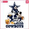 Mickey Friends Dallas Cowboys Football Fun NFL PNG