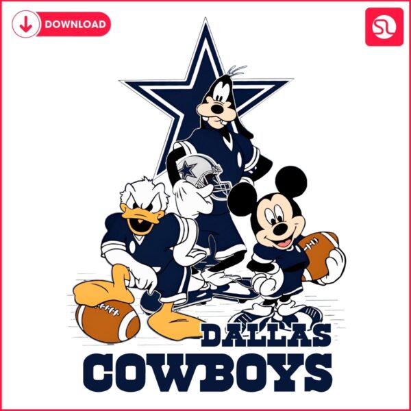 Mickey Friends Dallas Cowboys Football Fun NFL PNG