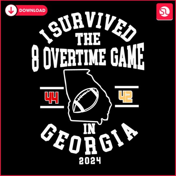 I Survived Georgias Epic 8 OT Game Football SVG