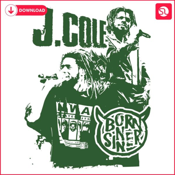 Retro J Cole Born Sinner SVG Design