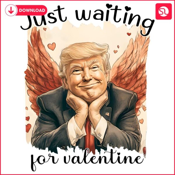 Vintage Valentine Angel Trump Just Waiting PNG