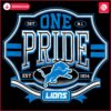 Retro One Pride Detroit Lions Logo Since 1934 in PNG