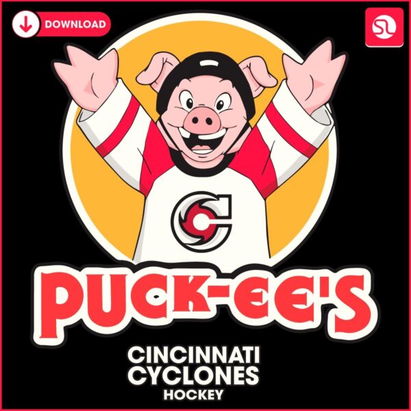 Cincinnati Cyclones Puckchop Mascot SVG Hockey Fun