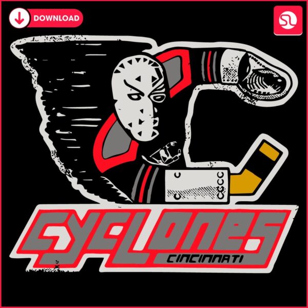 Retro Cyclones Hockey Goalie Design SVG Download