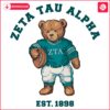 Adorable Zeta Tau Alpha Sorority Teddy Bear PNG