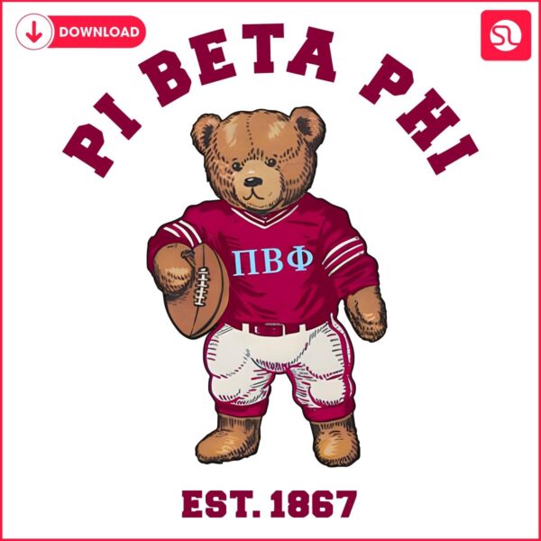 Phi Beta Phi 1867 Sorority Teddy Bear PNG Delight