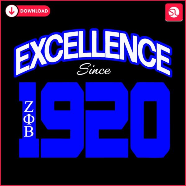 Zeta Phi Beta Excellence Since 1920 in SVG Style