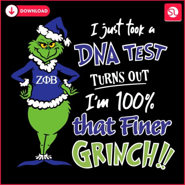 Zeta Phi Beta Grinch DNA Reveal SVG Edition