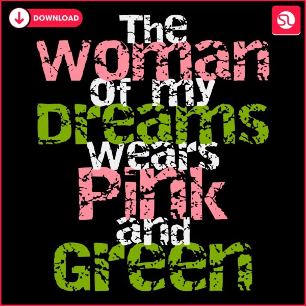 Dream Woman in Pink Green AKA SVG Style