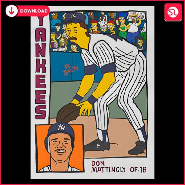 Don Mattingly Yankees Simpson Spoof in PNG