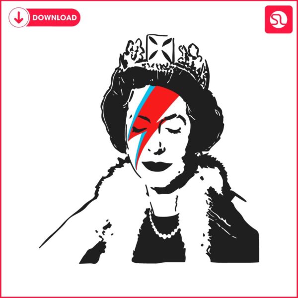 Ziggy Stardust Meets Queen Elizabeth SVG