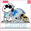 Snoopy Woodstock Detroit Lions Helmet Logo SVG Art