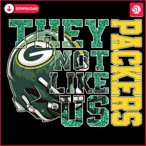 Glitter Green Bay Packers Theyre Not Like Us SVGPNG