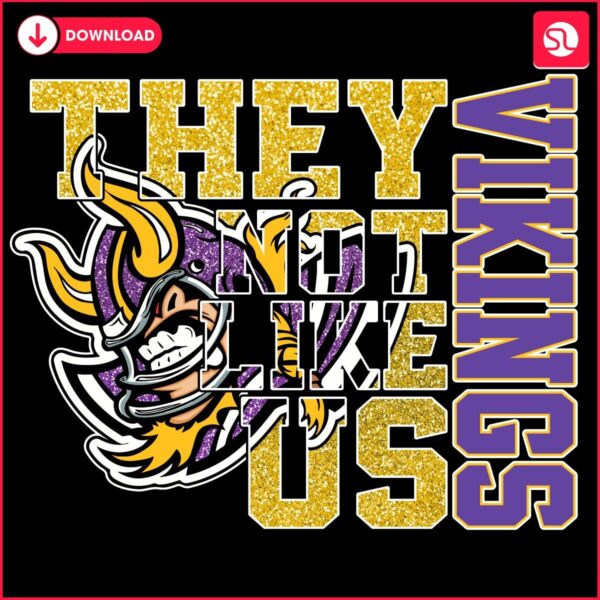 Sparkling Minnesota Vikings Theyre Not Like Us PNG