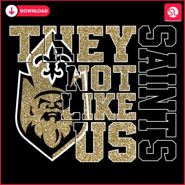 Sparkling New Orleans Saints They Not Like Us PNG