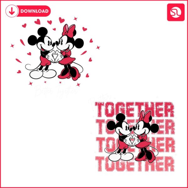 Mickey Minnie Valentines Love Design SVG Magic