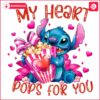 Valentine Stitch My Heart Pops for You SVGPNG