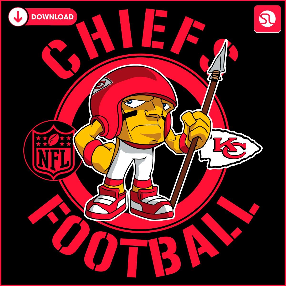 Chiefs Nfl Rush Zone Toon Character In Svg Format - Svgland