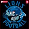 Lions Football Rush Zone Cartoon Character SVG Fun