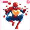 Valentine Spider Man Heart Cartoon Character PNG