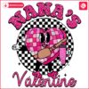 Glittering Nanas Valentine Heart in Checkered PNG