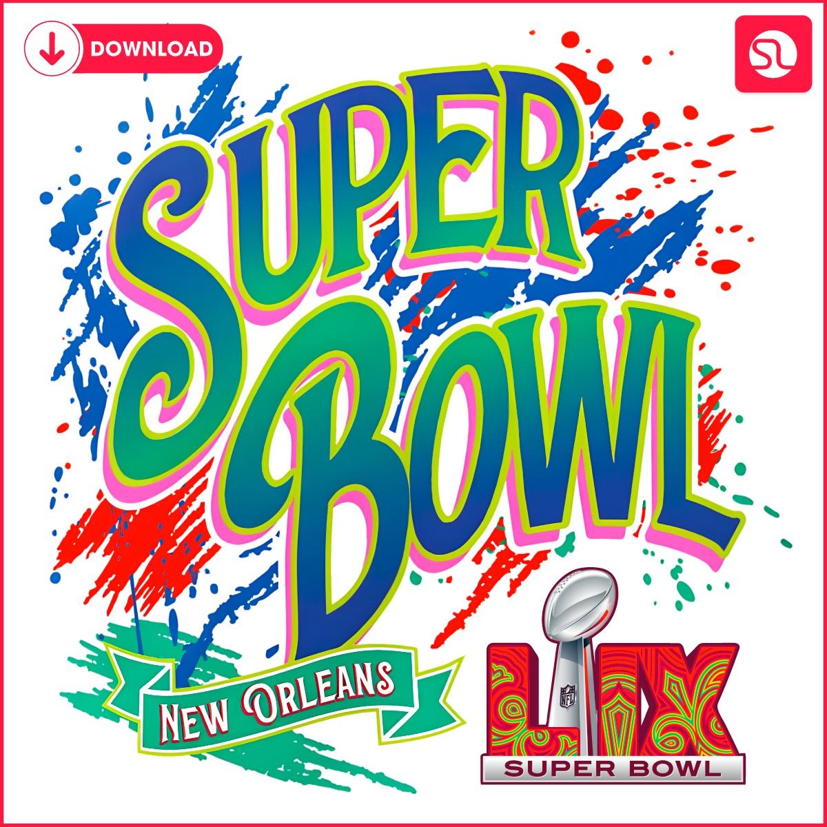 Super Bowl New Orleans Lix Nfl Football 2025 Png SVGLand