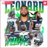 Retro Leonard William Seattle Seahawks Football Players PNG