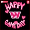 Valentines Day Washington Commanders Happy Gameday SVG