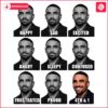 Many Faces Of Jalen Hurts Humorous Philadelphia Eagles PNG