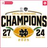 Notre Dame Fighting Irish Playoff 2025 Orange Bowl Champions SVG