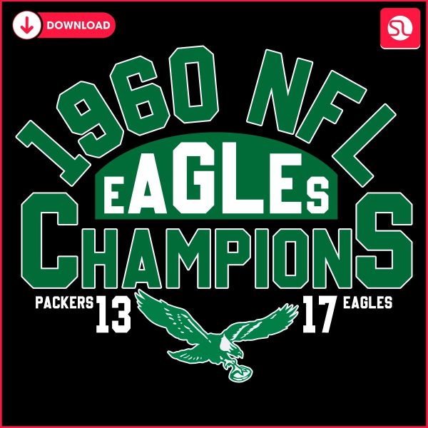 Retro 1960 NFL Eagles Champions Logo in SVG Format