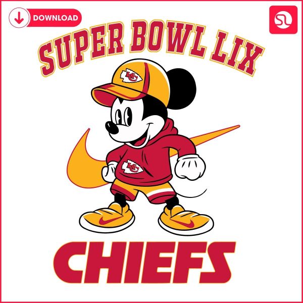 SVG Magic Mickey Mouse Kansas City Chiefs at Super Bowl LIX