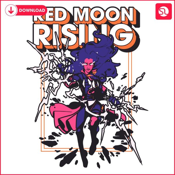 Imogen Temults Red Moon Rising Stunning SVG Art