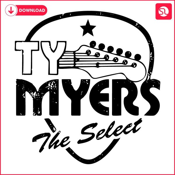 Retro Ty Myers Guitar SVG Design