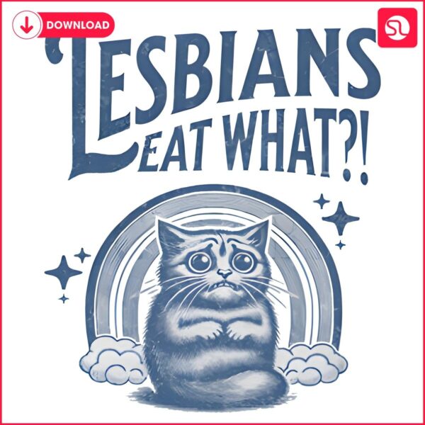 Retro Lesbians Feast with Frightened Cat SVG